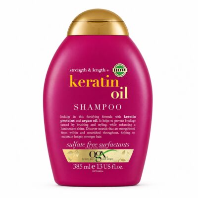 شامپو روغن کراتین (کراتین اویل) او جی ایکس OGX مدل strength length حجم 385 میل