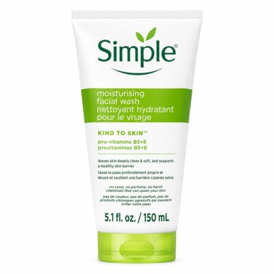 ژل شستشوی مرطوب کننده صورت سیمپل مدل moisturizing حجم 150 میلی لیتر