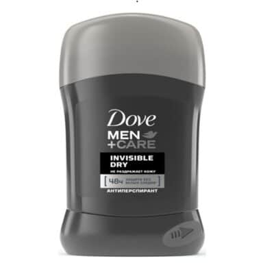 تصویر مام صابونی مردانه داو مدل Invisible Dry حجم ۵۰ میلی‌لیتر با فرمول ضد لکه و محافظت طولانی‌مدت در برابر تعریق و بوی بدن