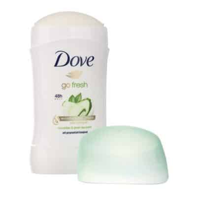 تصویر مام صابونی ضد تعریق زنانه داو مدل Go Fresh FH با رایحه خیار و چای سبز برای احساس طراوت، خنکی و محافظت طولانی‌مدت در برابر تعریق