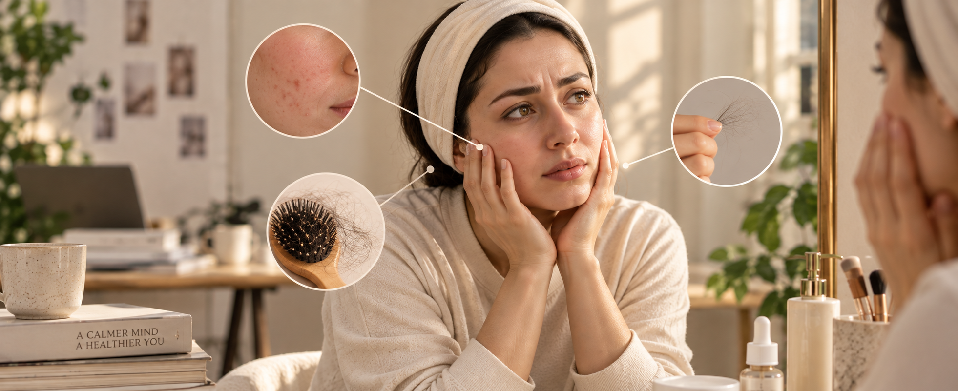 5 تأثیر استرس بر سلامت پوست و مو؛ از جوش تا ریزش مو