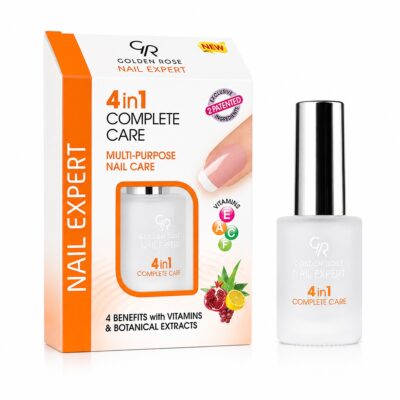 محلول محافظ و تقویت کننده ناخن گلدن رز GOLDENROSE مدل 4in1 Complete Care حجم 11 میل